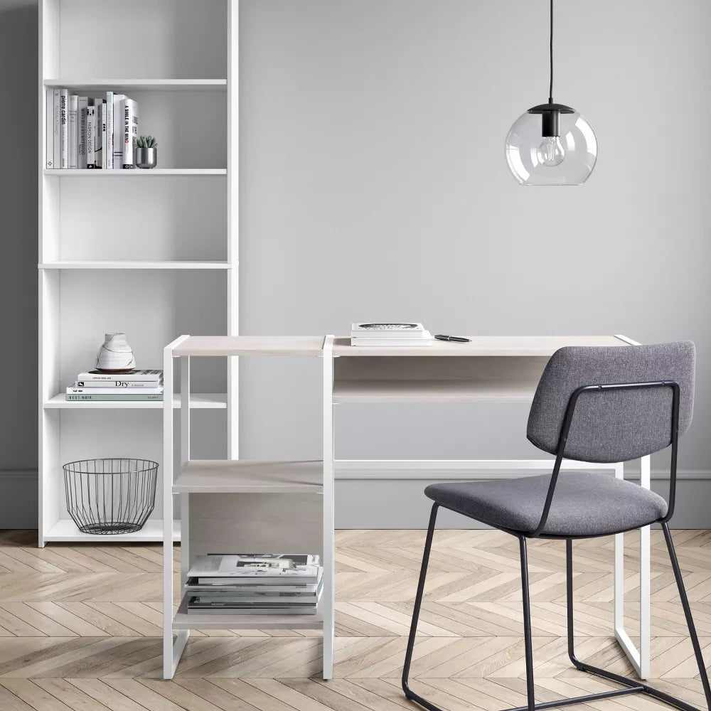 Raft vertical de cărți cu 5 rafturi reglabile, design compact