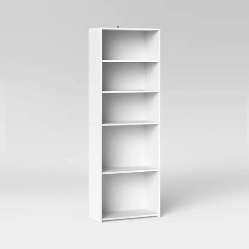 Raft vertical de cărți cu 5 rafturi reglabile, design compact