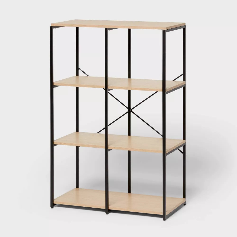 Raft modular de depozitare cu 4 niveluri, cadru de oțel vopsit pulbere
