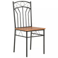 Set de 2 scaune de dining cu cadru de oțel și șezlong MDF, stil industrial